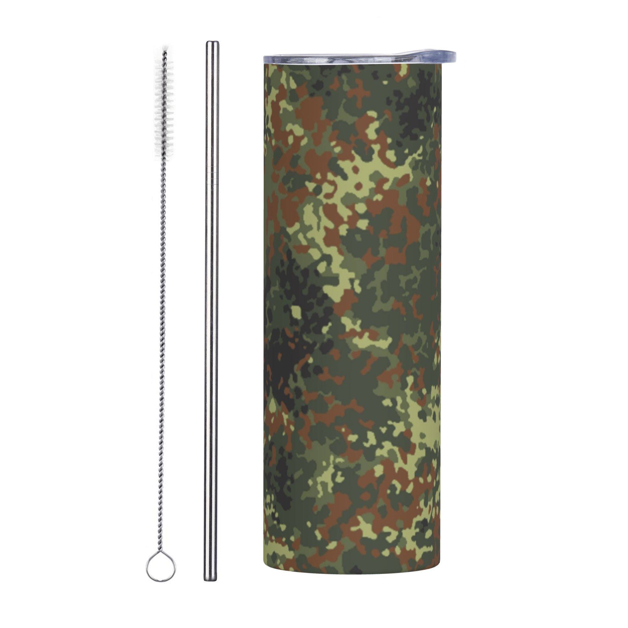 Double Wall Mug - Flecktarn Camo Tumbler Vacuum Insulated Thermal