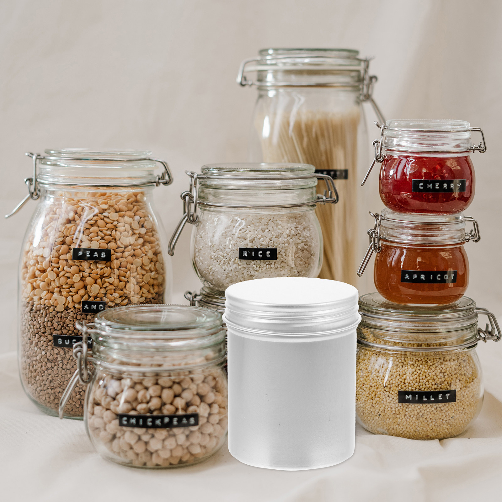 Coffee Tea Box - 4Pcs Aluminum Mini Storage Can Multi-Use