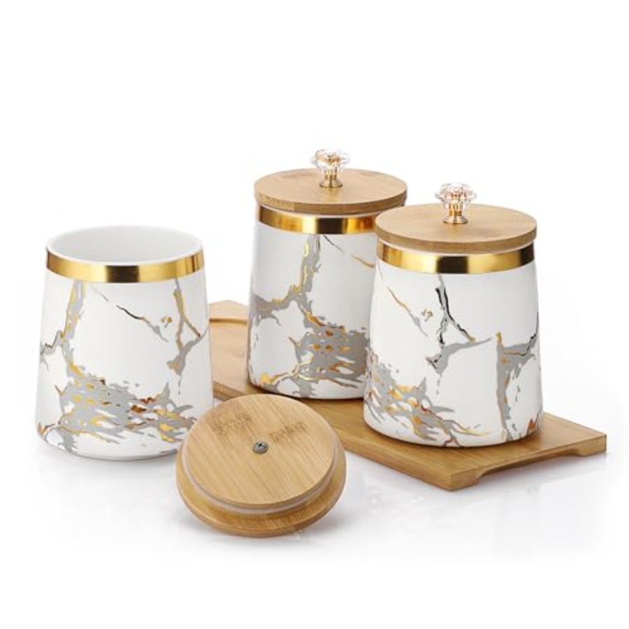 Coffee Tea Set - Set of 3 Canisters Set for
