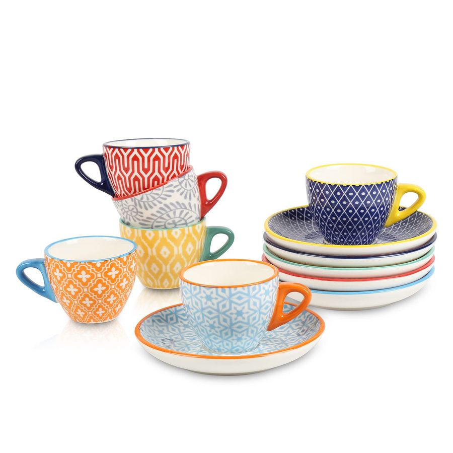 Coffee Tea Latte - Ceramic 2 oz Espresso Cups, Small