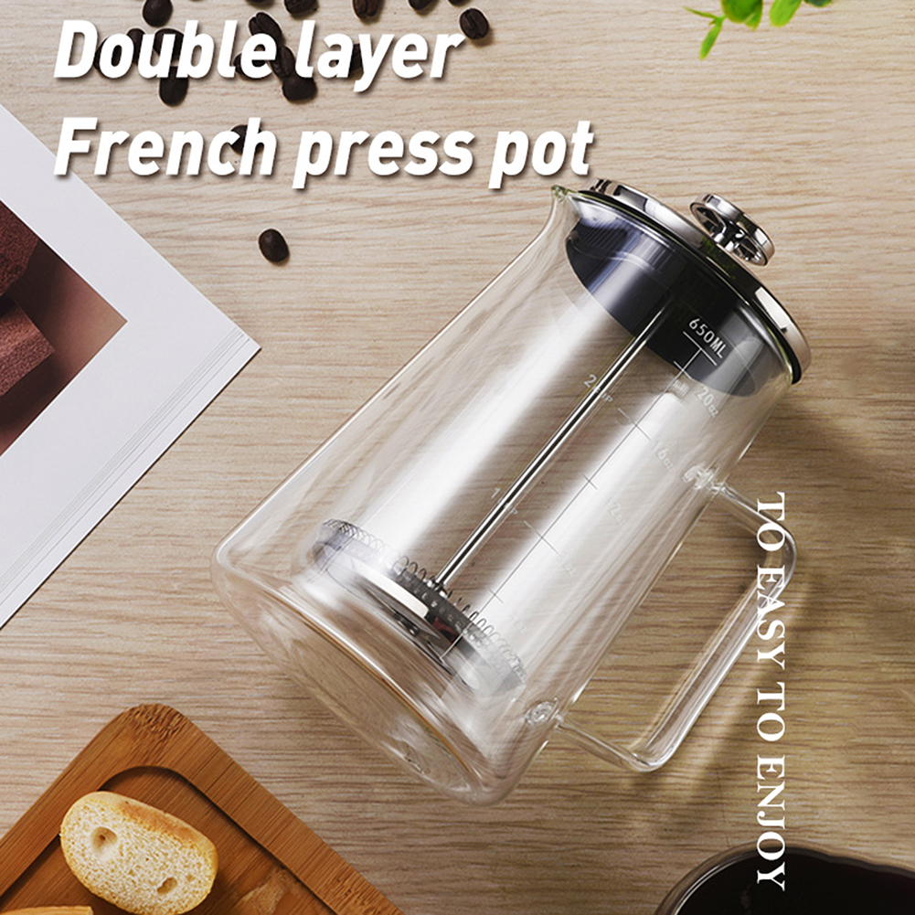 Coffee Tea Press - Double Layers French Press Pot High