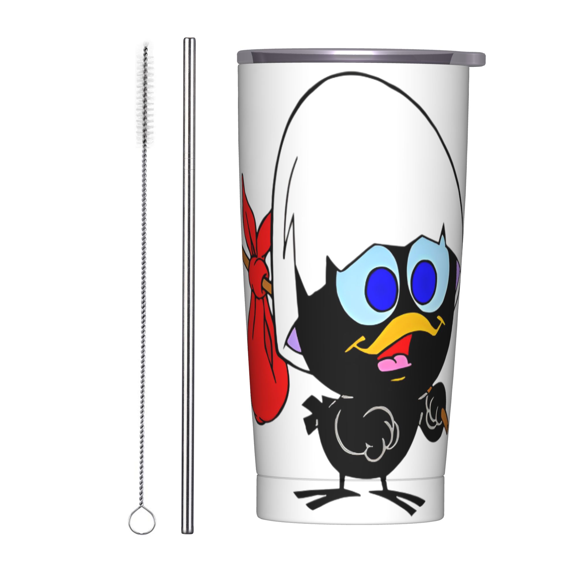 Double Wall Mug - Calimero Black Chicken Comic Tumbler Vacuum