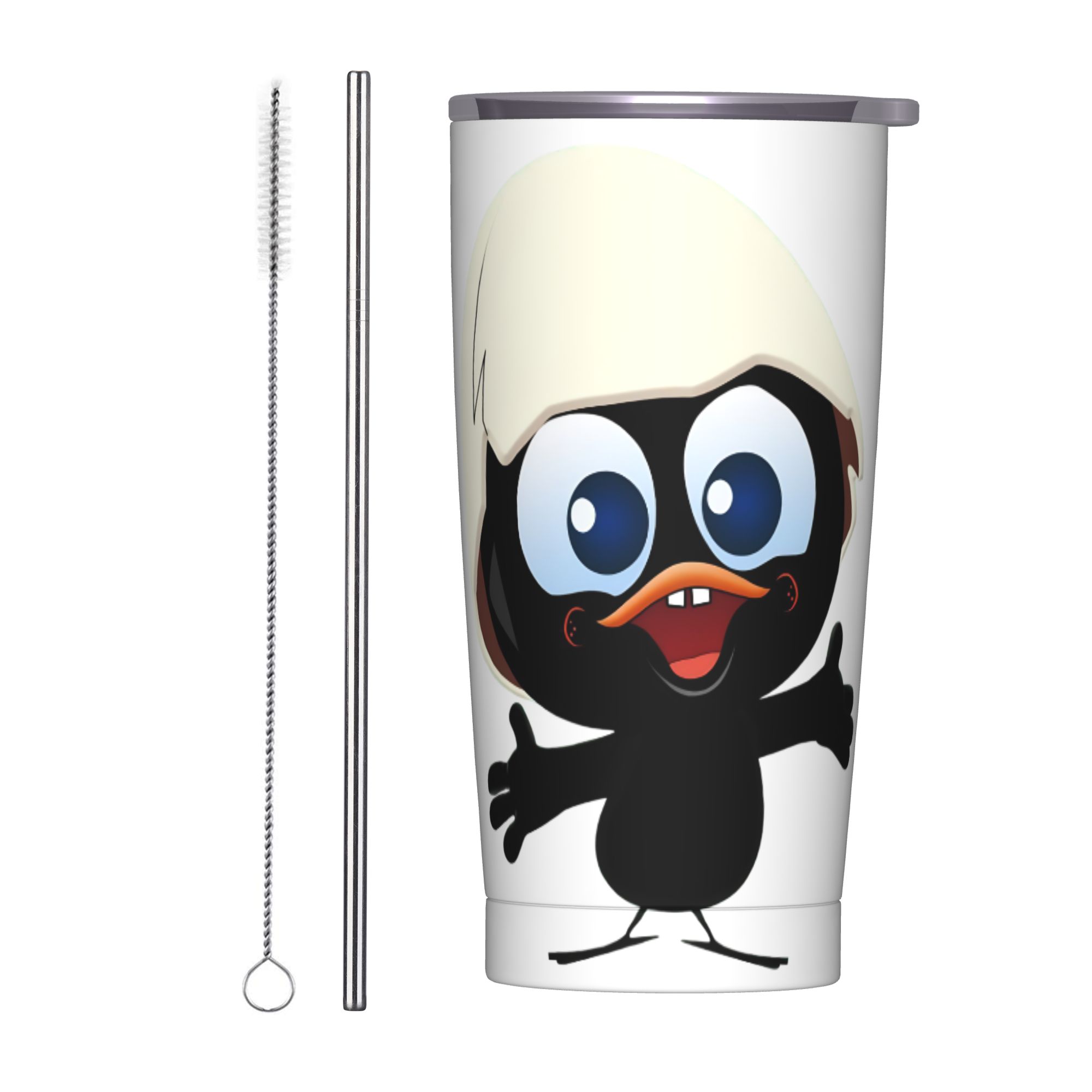 Double Wall Mug - Calimero Black Chicken Insulated Tumbler Vacuum