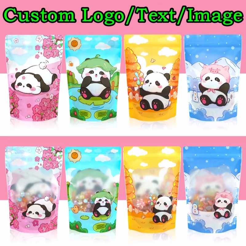 Coffee Tea Day - 100PCS Aluminum Foil Stand-up Ziplock Window