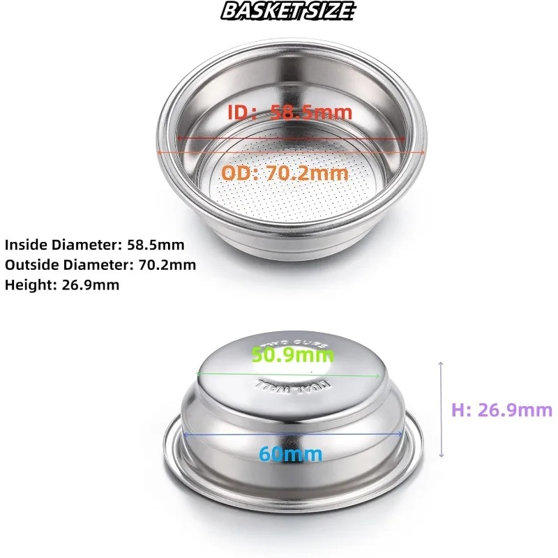 High Quality 2pcs 58mm Dual Wa - огляд і ціна Coffee Tea Press