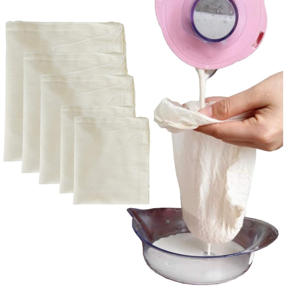 4 Pcs Food Grade Cotton Filter - огляд і ціна Juice Tea Coffee