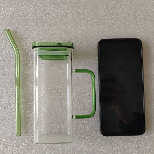1 Pcs Pink Glass Cup, 6 Col Sq - огляд і ціна Juice Tea Coffee