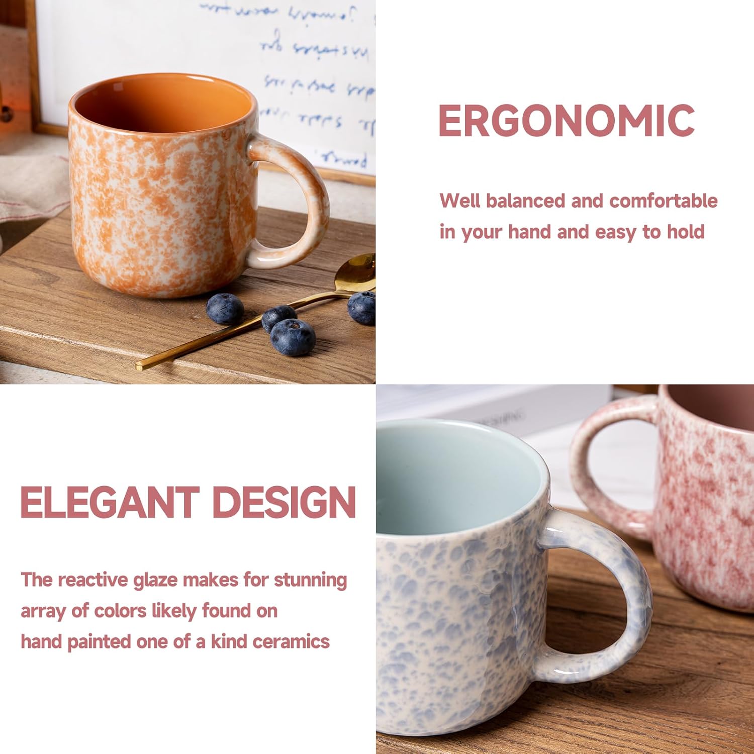 12 OZ Coffee Mugs Set of 6, Mo - огляд і ціна Coffee Tea Latte