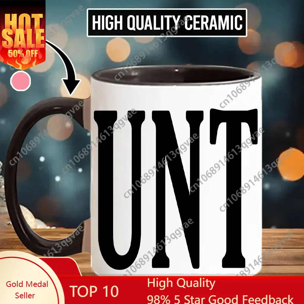 Funny UNT with handle Coffee M - огляд і ціна Coffee Tea Joke