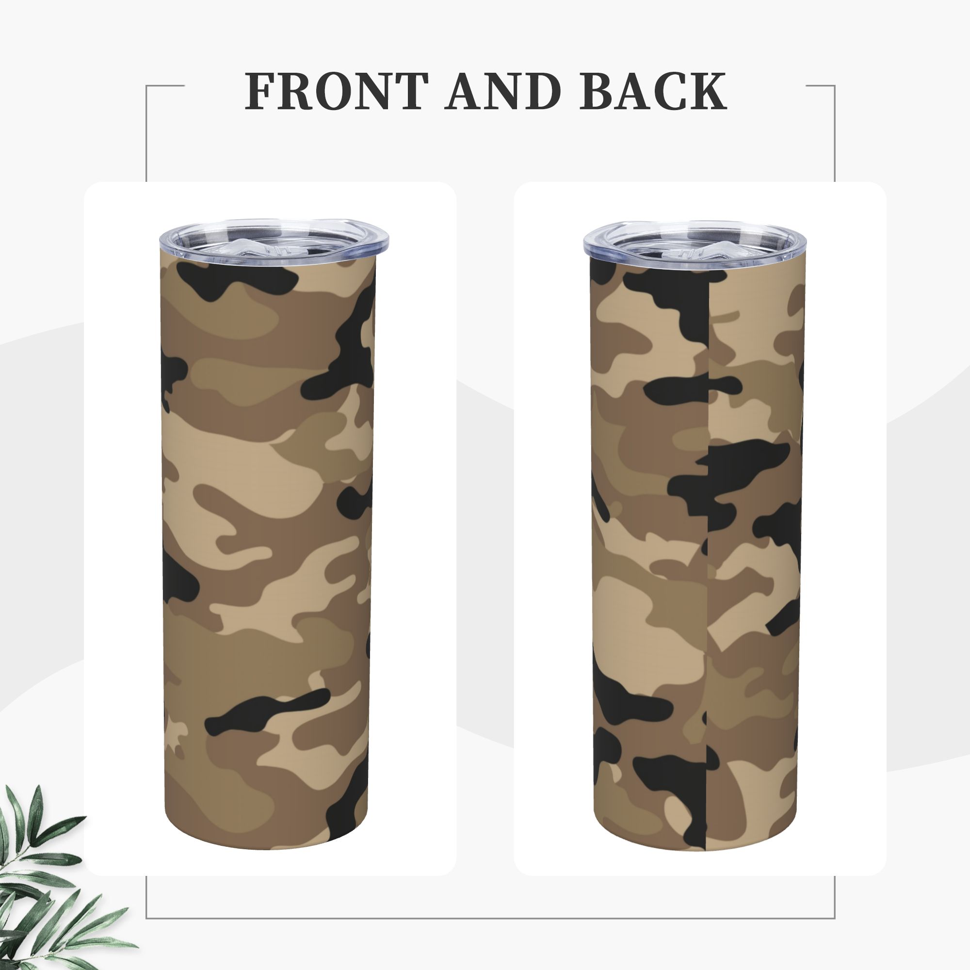 Brown Woodland Camo Pattern Va - огляд і ціна Double Wall Mug