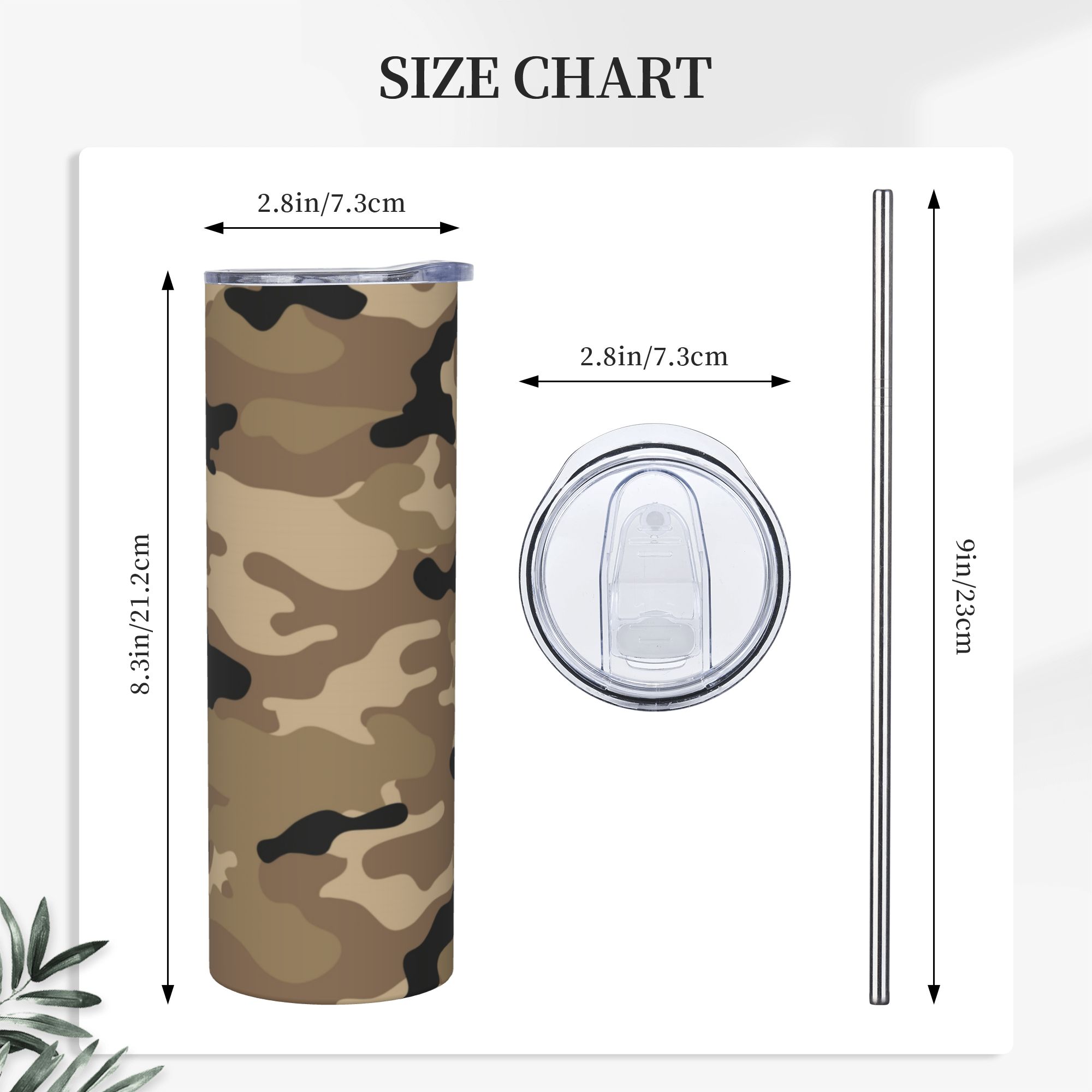 Brown Woodland Camo Pattern Va - огляд і ціна Double Wall Mug