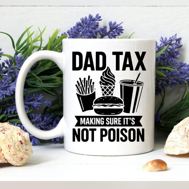 Personalize Dad Tax Ceramic Co - огляд і ціна Coffee Tea Joke