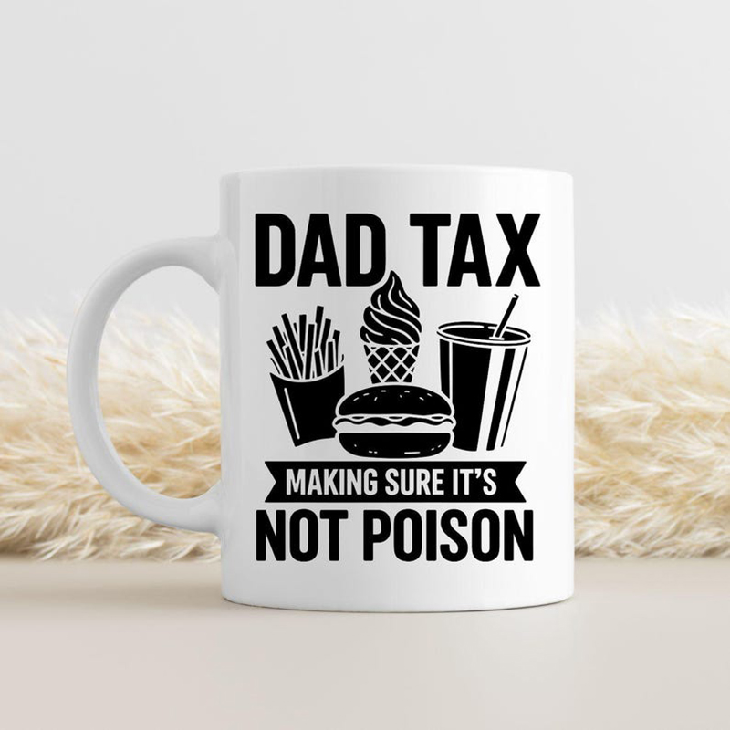 Personalize Dad Tax Ceramic Co - огляд і ціна Coffee Tea Joke