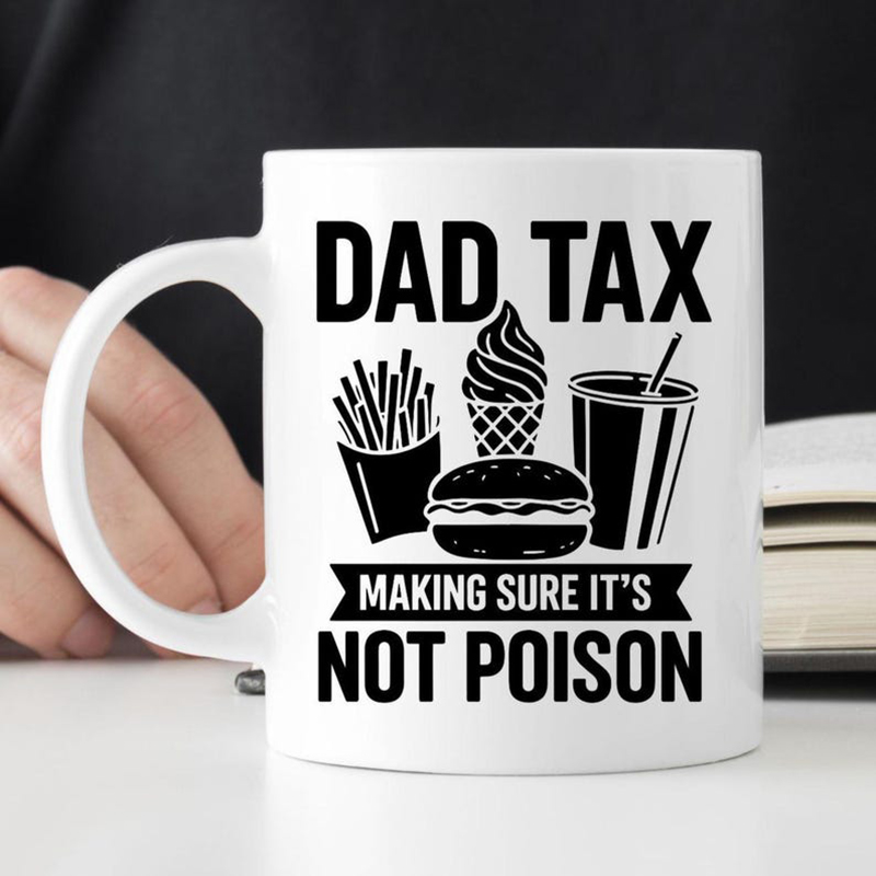 Personalize Dad Tax Ceramic Co - огляд і ціна Coffee Tea Joke