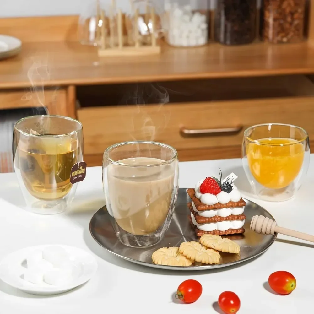 6 pcs Clear Double Wall Glass  - огляд і ціна Coffee Tea Mix