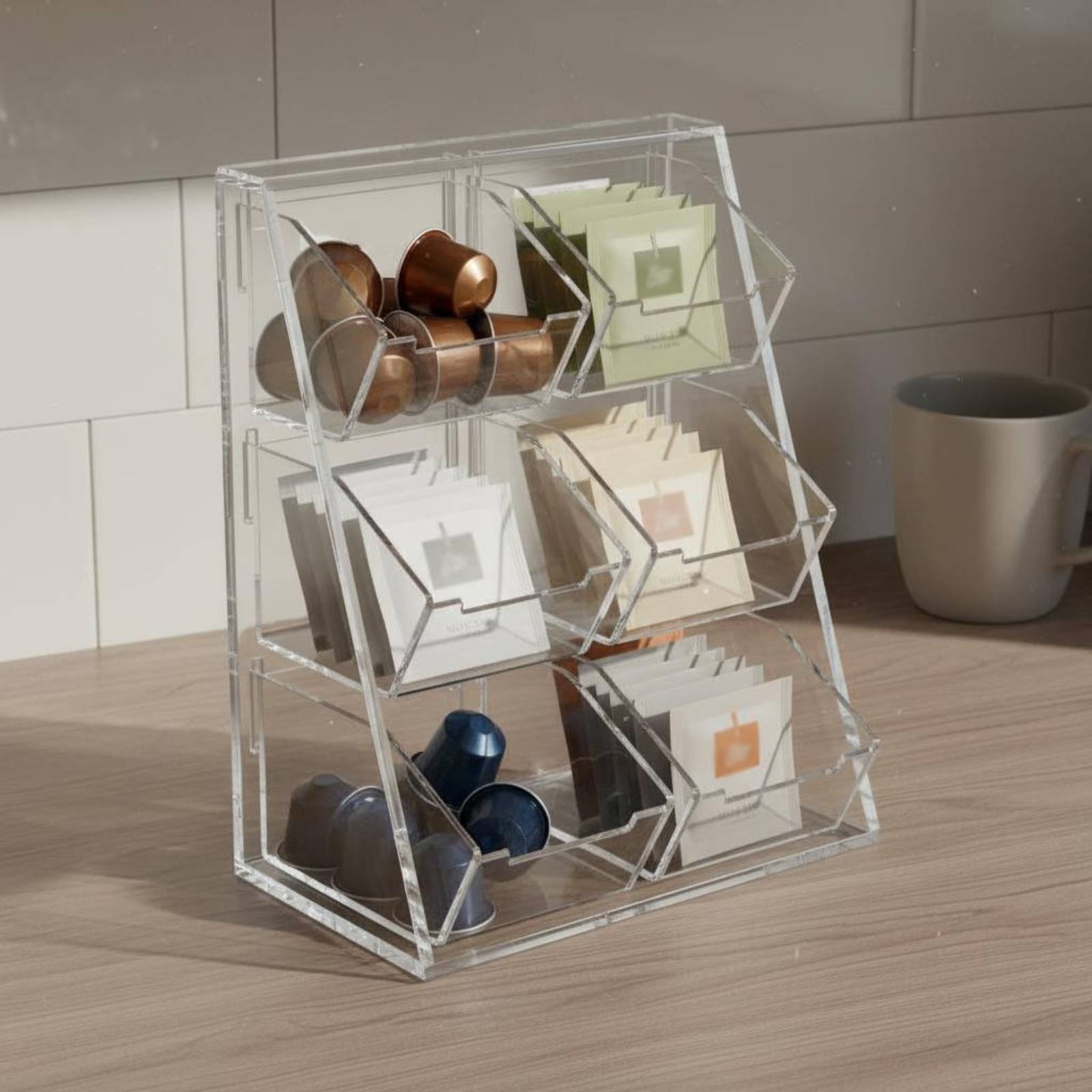 Acrylic Coffee and Tea Organiz - огляд і ціна Coffee Tea Box