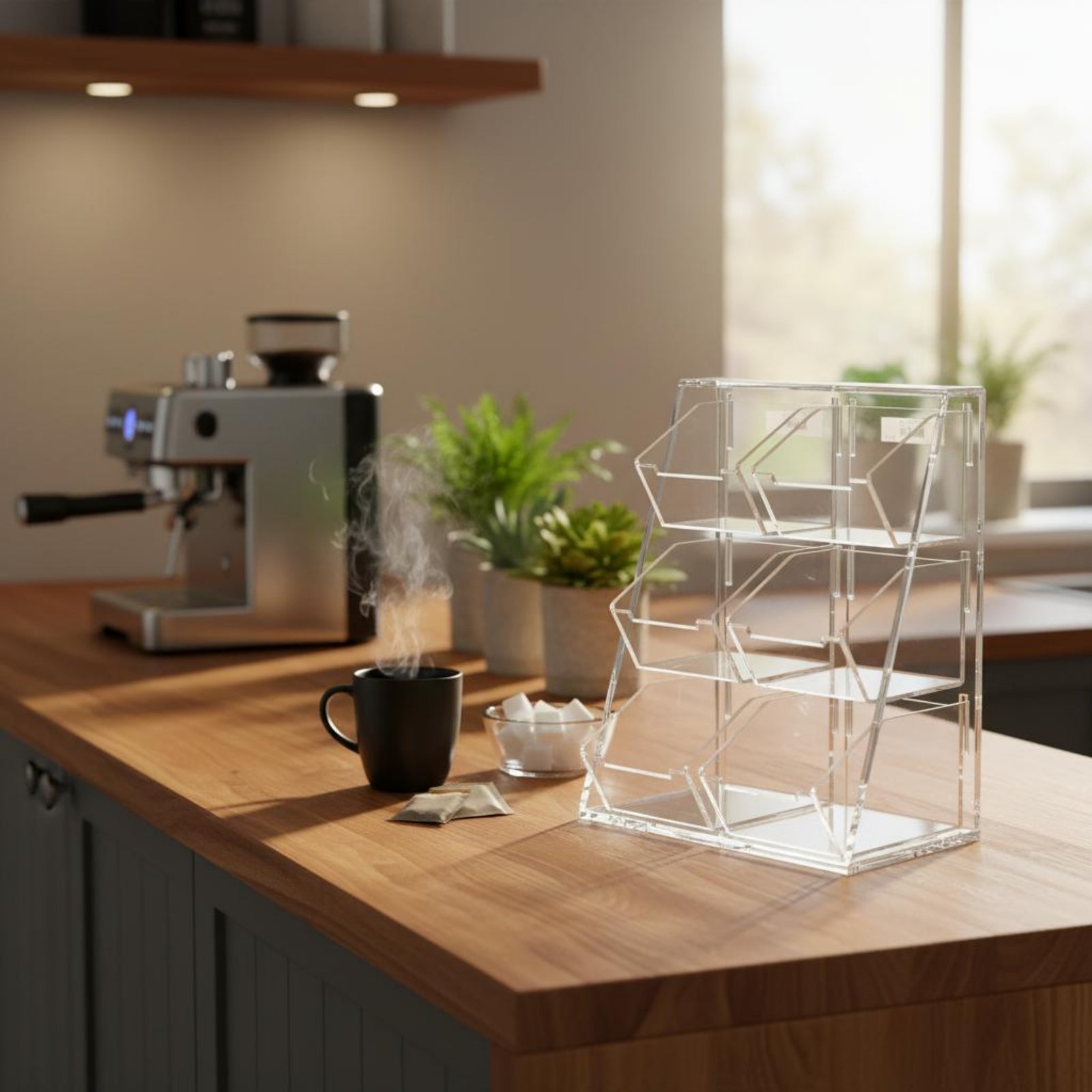 Acrylic Coffee and Tea Organiz - огляд і ціна Coffee Tea Box