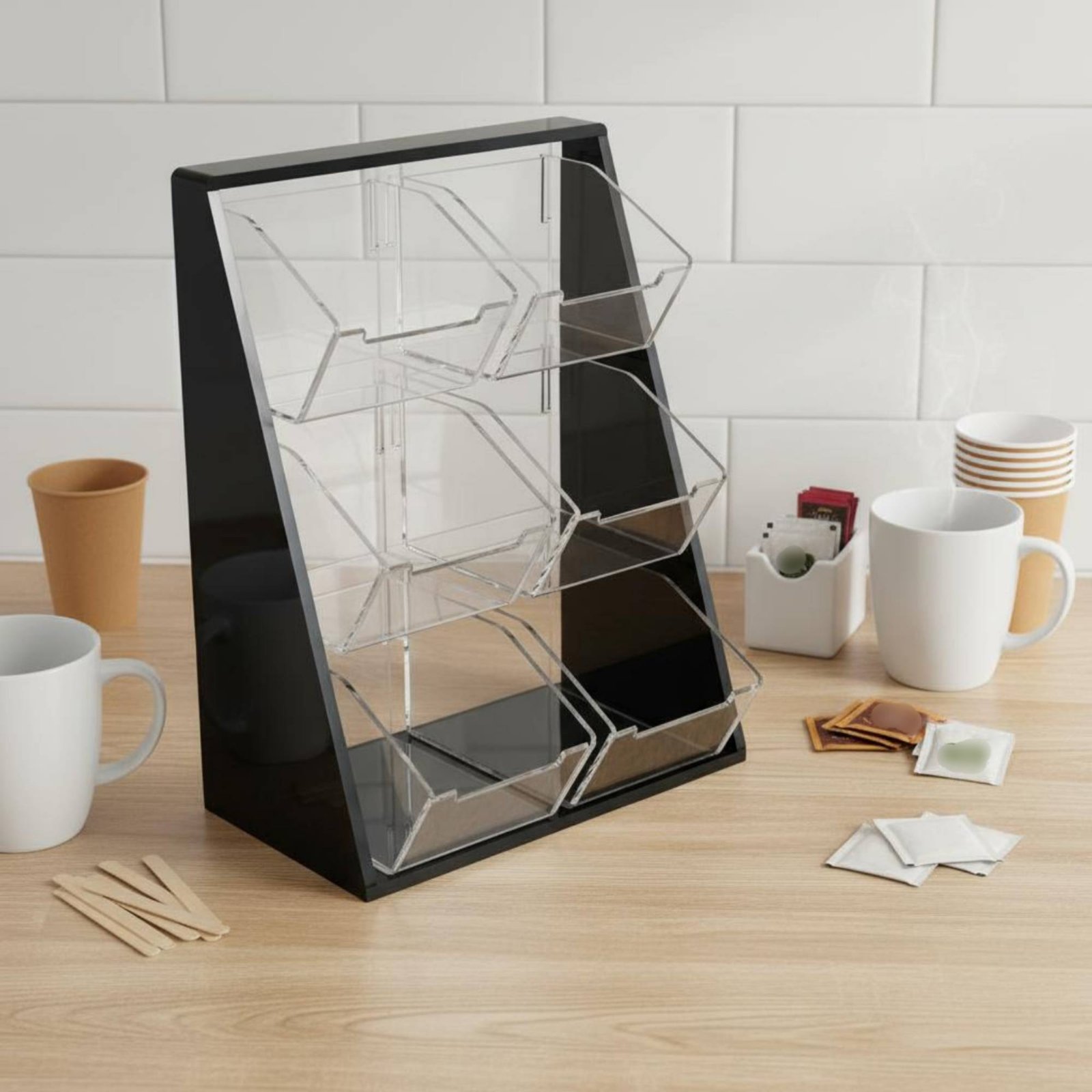 Acrylic Coffee and Tea Organiz - огляд і ціна Coffee Tea Box