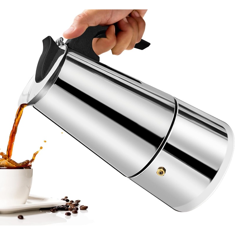 6 Cup Mocha Pot Stainless Stee - огляд і ціна Moka Pot Stove