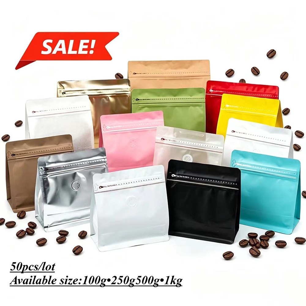 50pcs Matte Black Mylar Alumin - огляд і ціна Coffee Tea Day