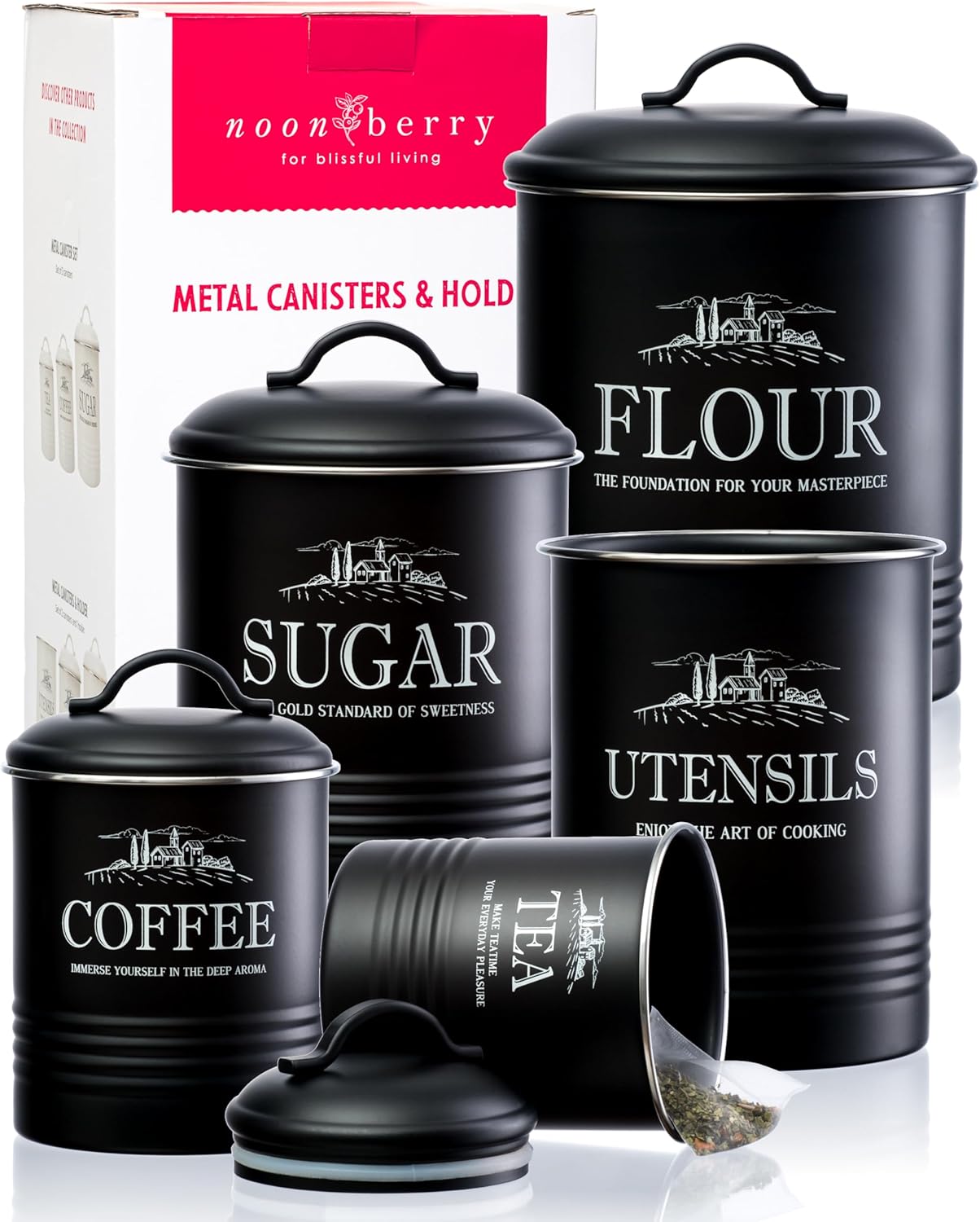 5-Piece Airtight Kitchen Canis - огляд і ціна Coffee Tea Set