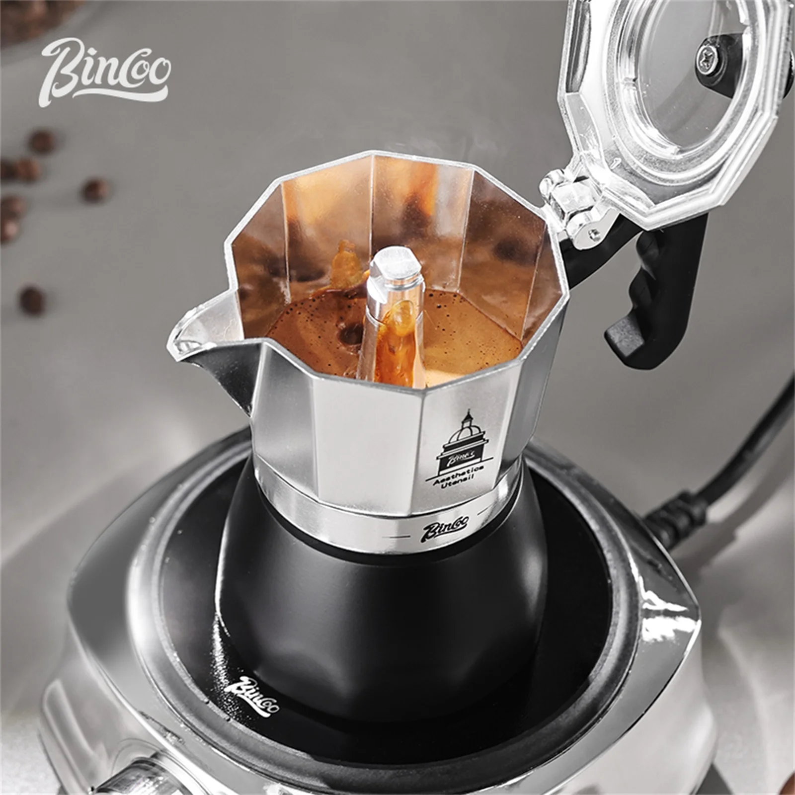 BINCOO Double Valve Moka Pot，E - огляд і ціна Moka Pot Stove