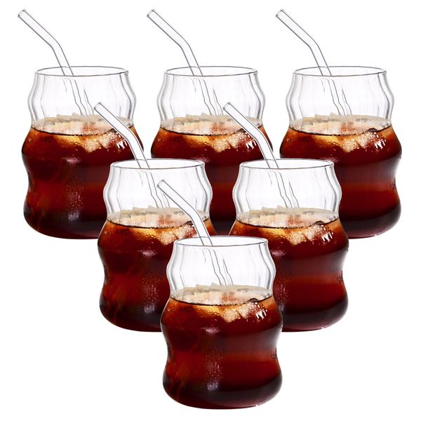 6 Pcs 19oz Glass Coffee Cup Se - огляд і ціна Coffee Tea Set