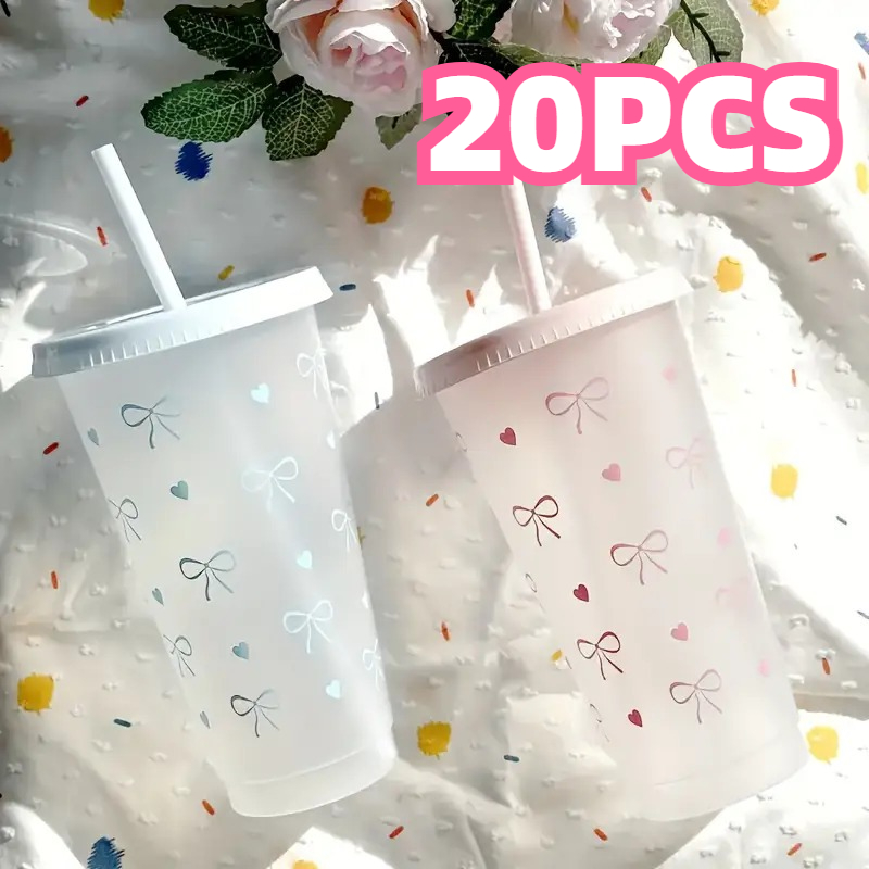 20Pcs Bowknot Plastic Cup with - огляд і ціна Coffee Tea Day
