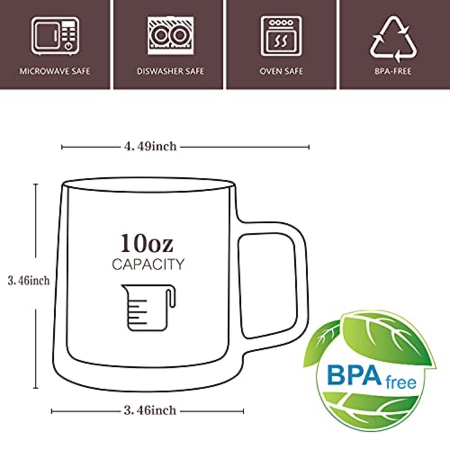 10oz Glass Coffee MugsDouble W - огляд і ціна Coffee Tea Latte
