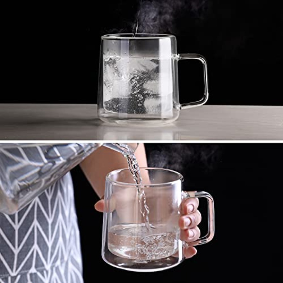 10oz Glass Coffee MugsDouble W - огляд і ціна Coffee Tea Latte