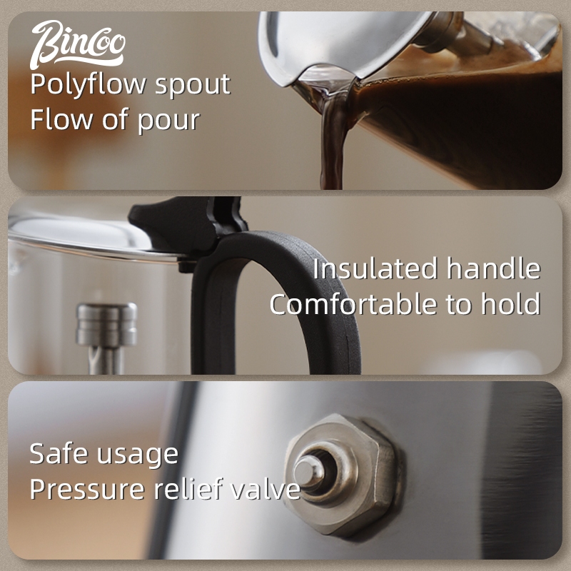 BINCOO Dual-valve Moka Pot Sta - огляд і ціна Moka Pot Stove