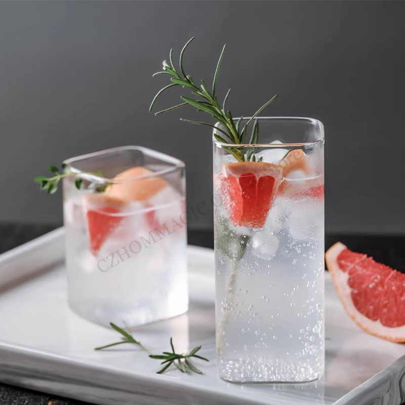 6/4/2/1Pcs Square Glass Cup Co - огляд і ціна Juice Tea Coffee