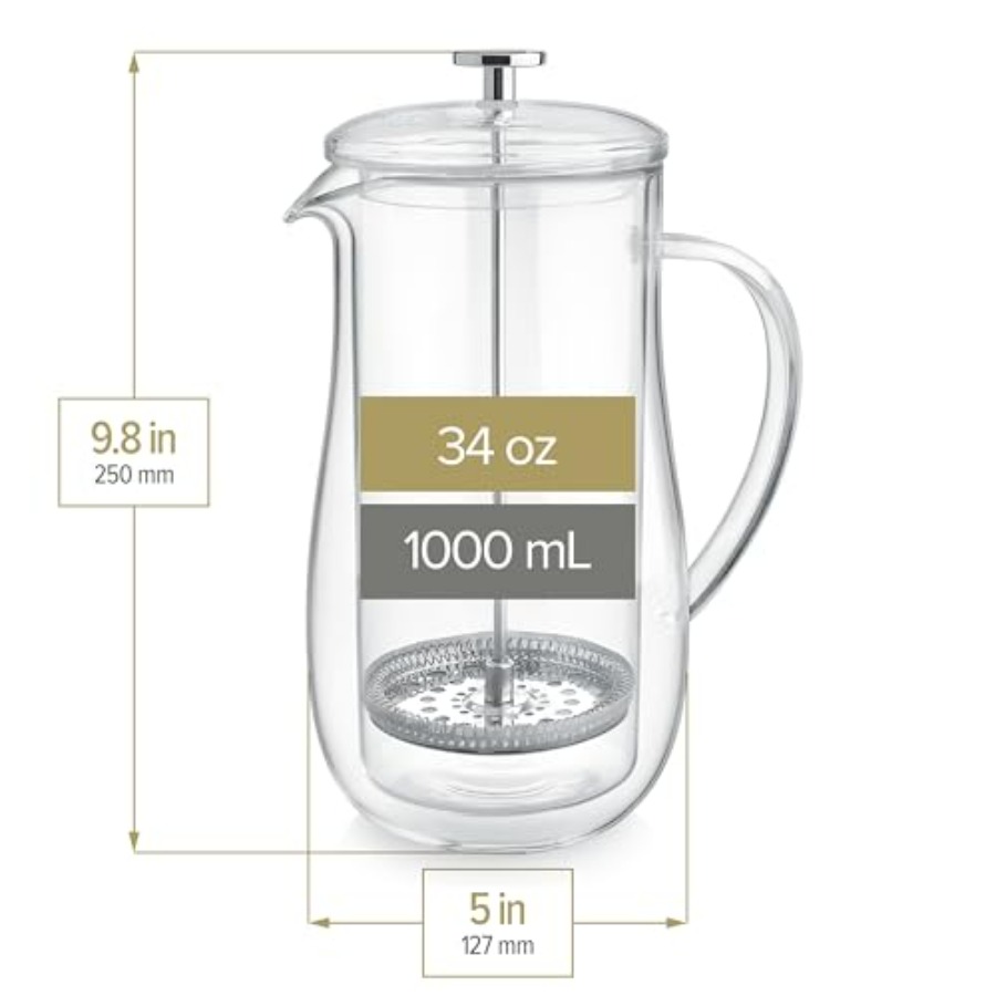 Insulated Double-Walled Glass  - огляд і ціна Coffee Tea Press