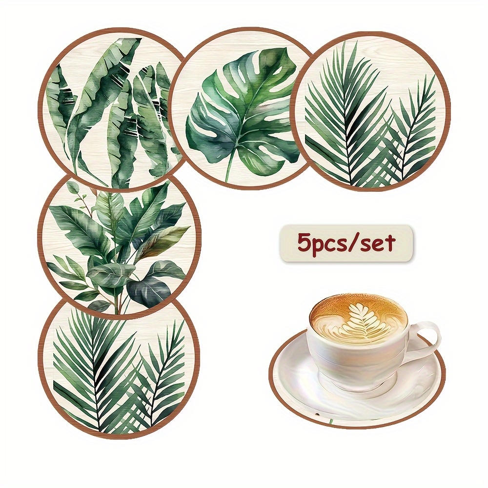 2D Flat 5pcs Tropical Plant gr - огляд і ціна Coffee Tea And Leaf