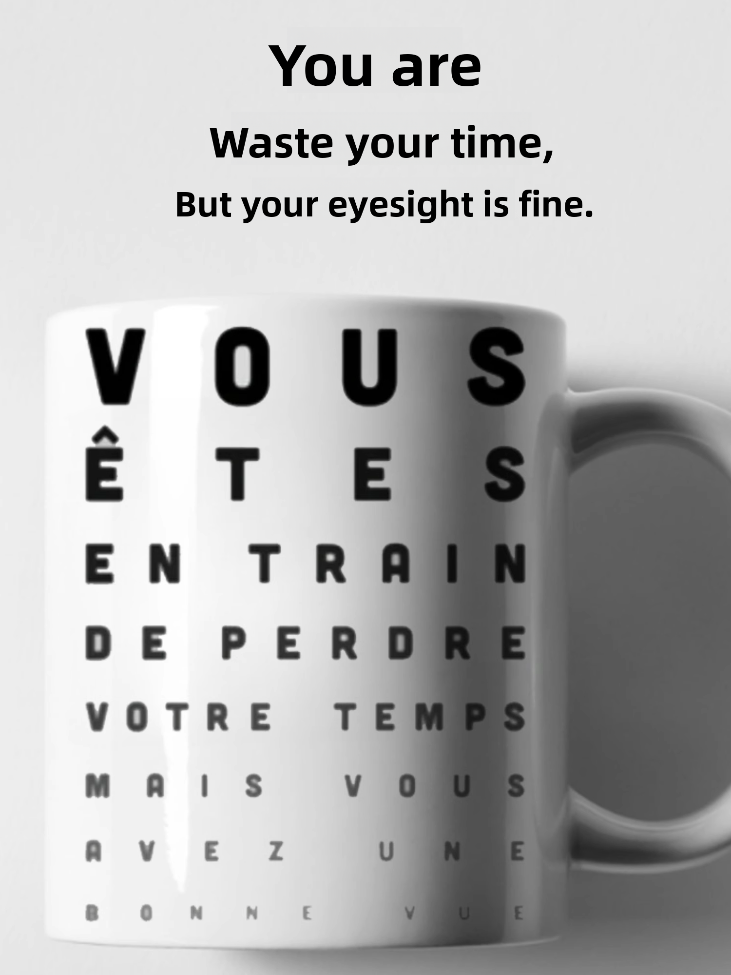 French Language Joke Ceramic M - огляд і ціна Coffee Tea Joke