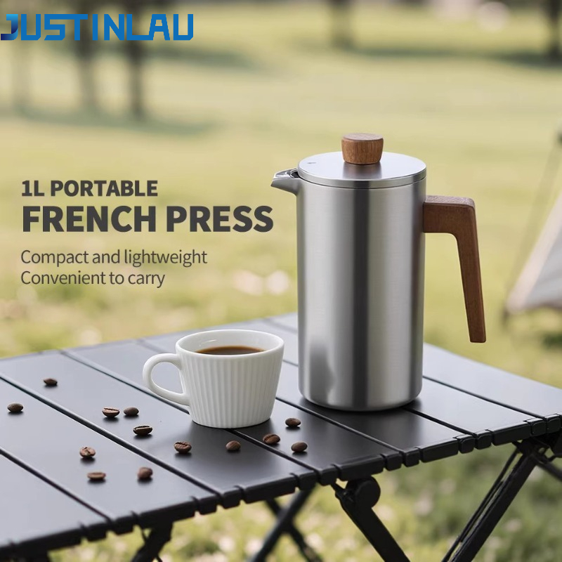 JUSTINLAU 1000ml Stainless Ste - огляд і ціна Coffee Tea Press