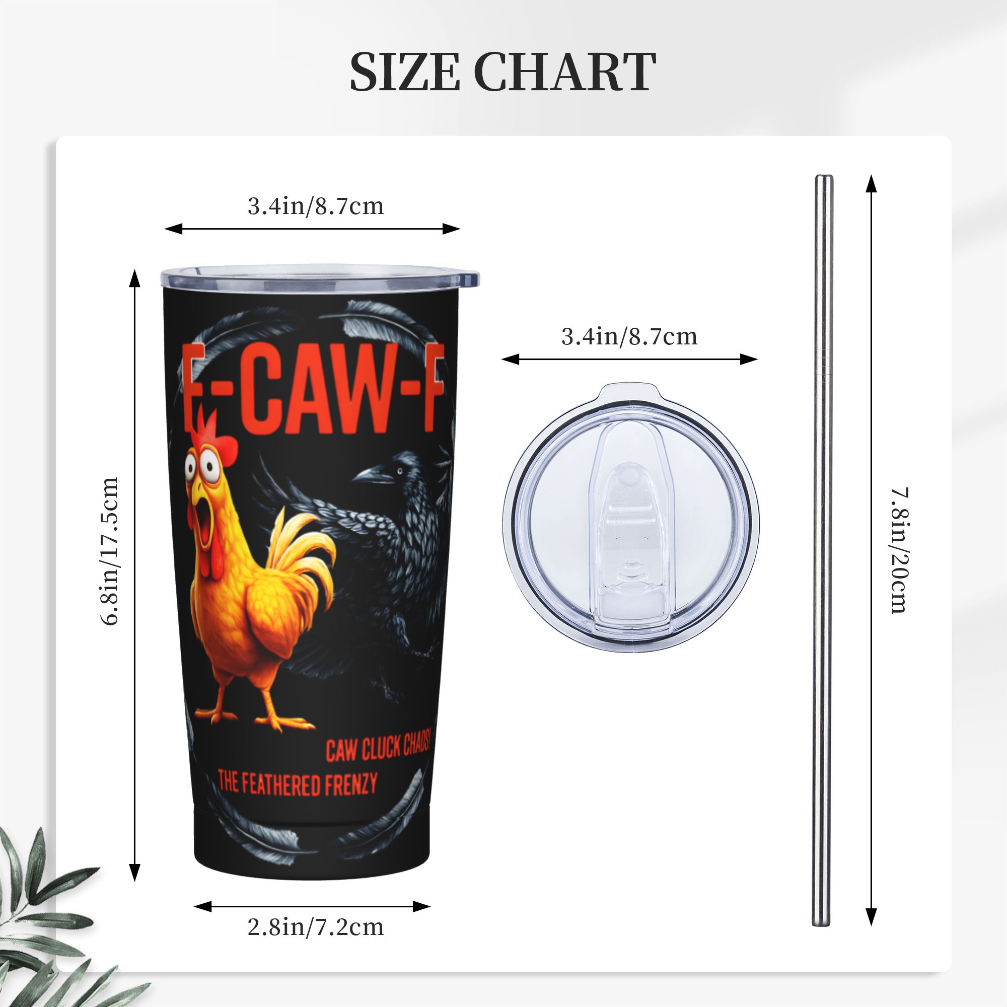 F-Caw-F Chicken FCAWF Insulate - огляд і ціна Double Wall Mug