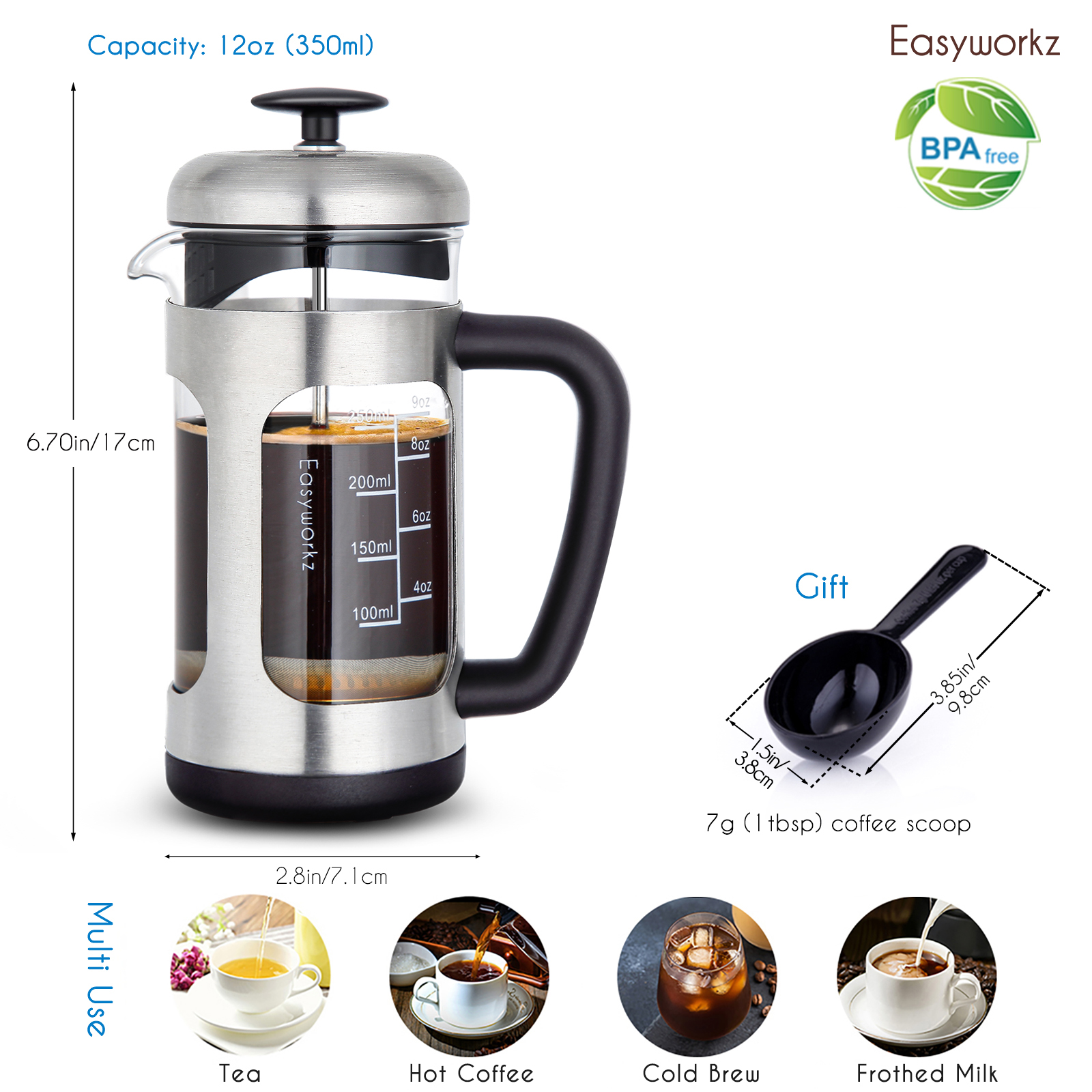 Easyworkz French Press  Coffee - огляд і ціна Coffee Tea Press