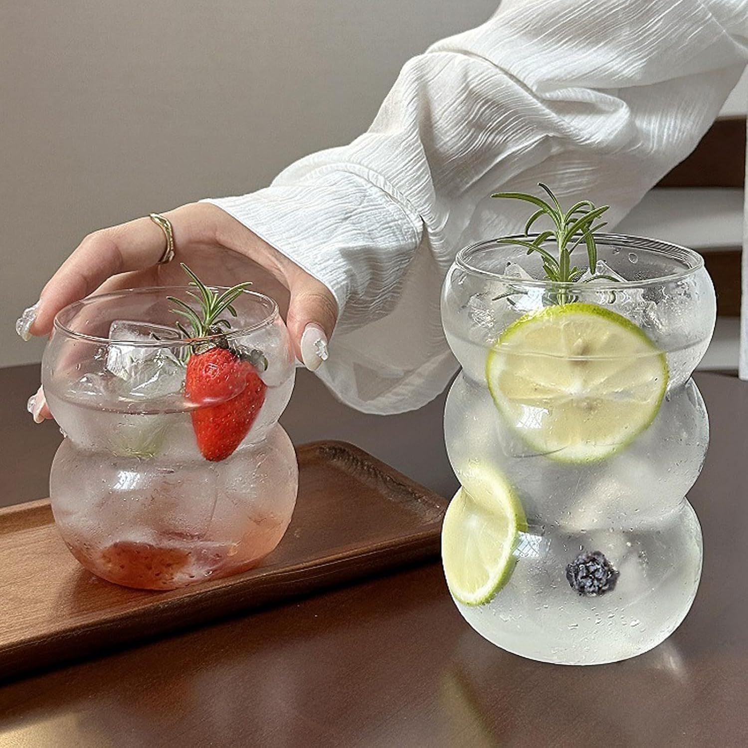 Ribbed Glass Water Tumbler, Wa - огляд і ціна Juice Tea Coffee