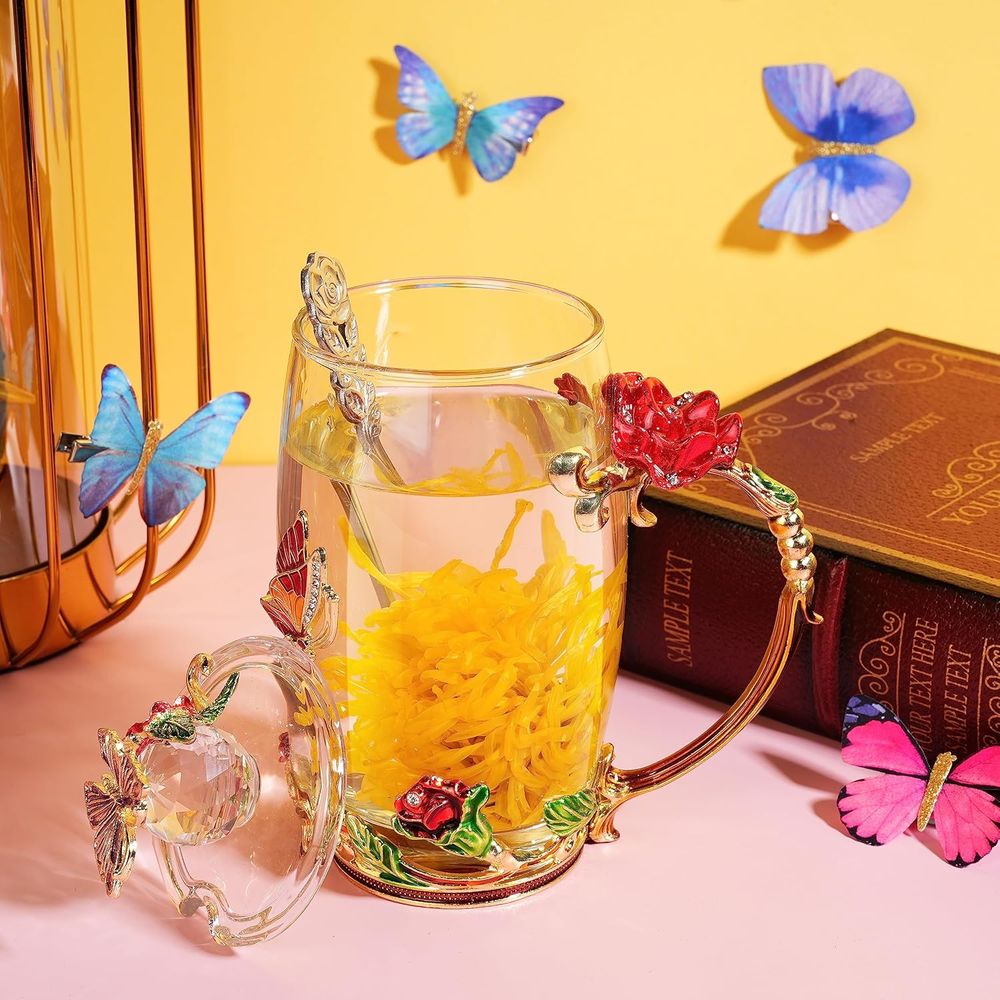Vintage 4-Piece Glass Tea Cups - огляд і ціна Coffee Tea Day