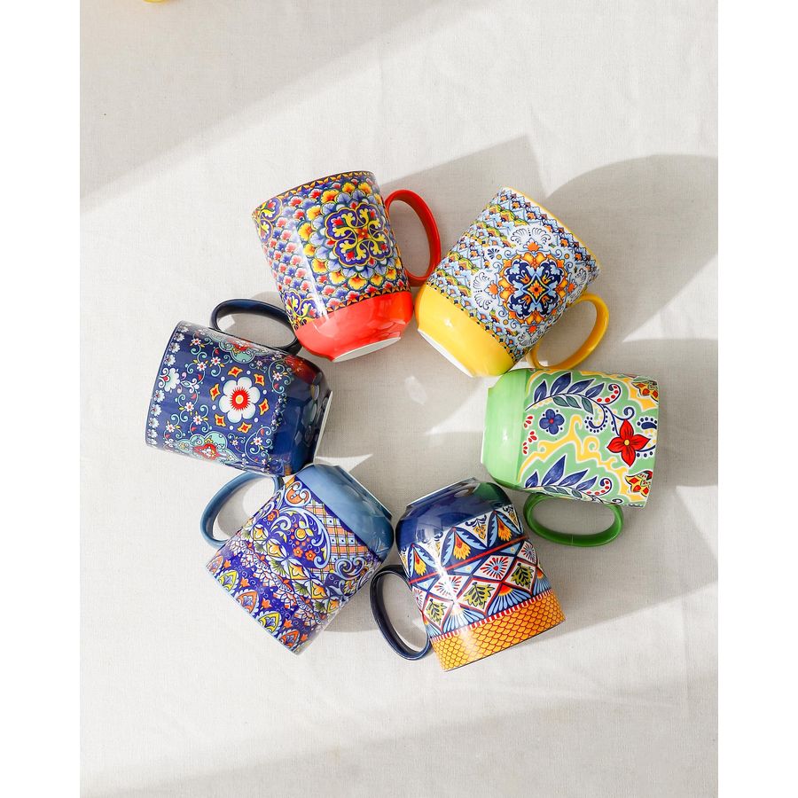 Boho Ceramic Coffee Mugs Set o - огляд і ціна Coffee Tea Latte