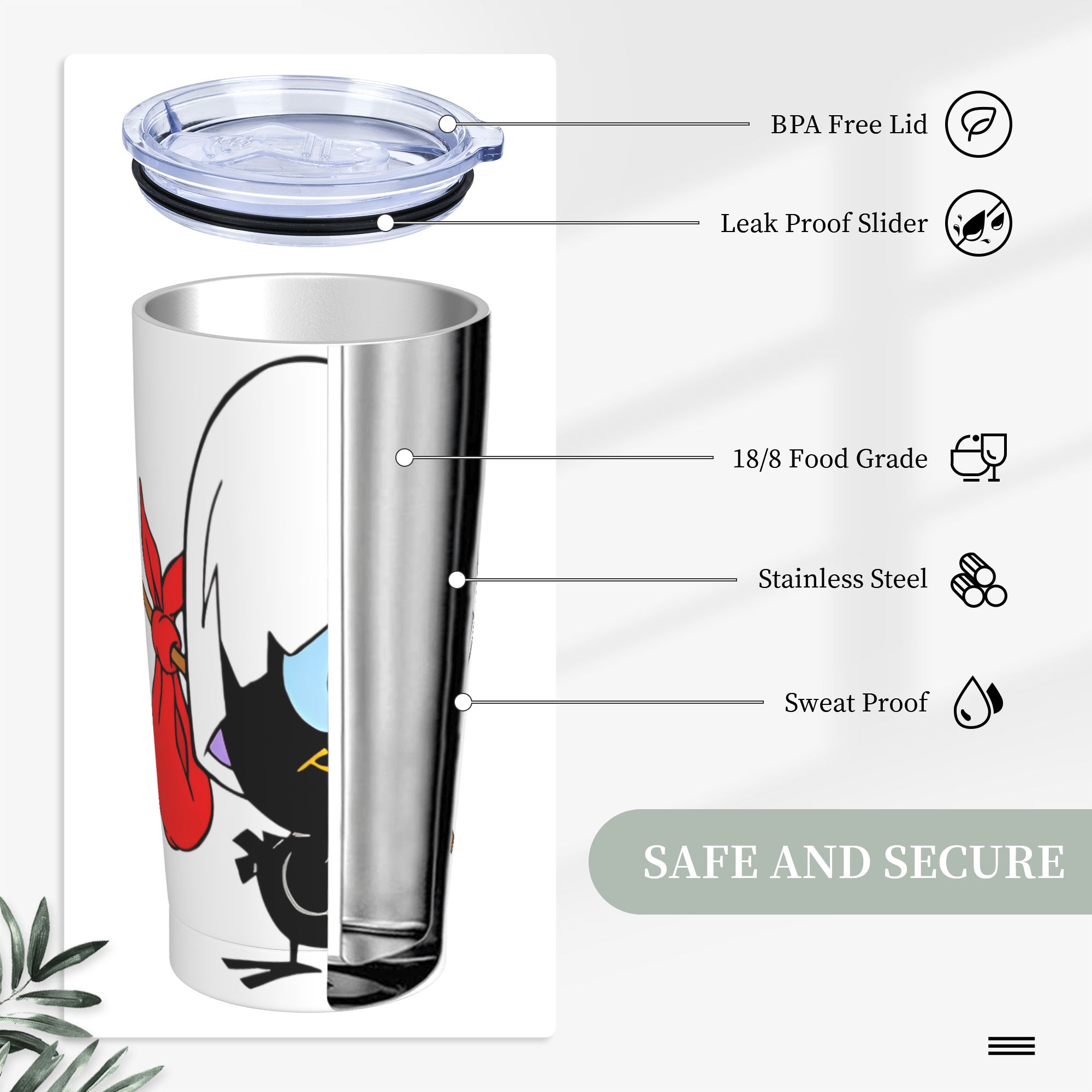Calimero Black Chicken Comic T - огляд і ціна Double Wall Mug