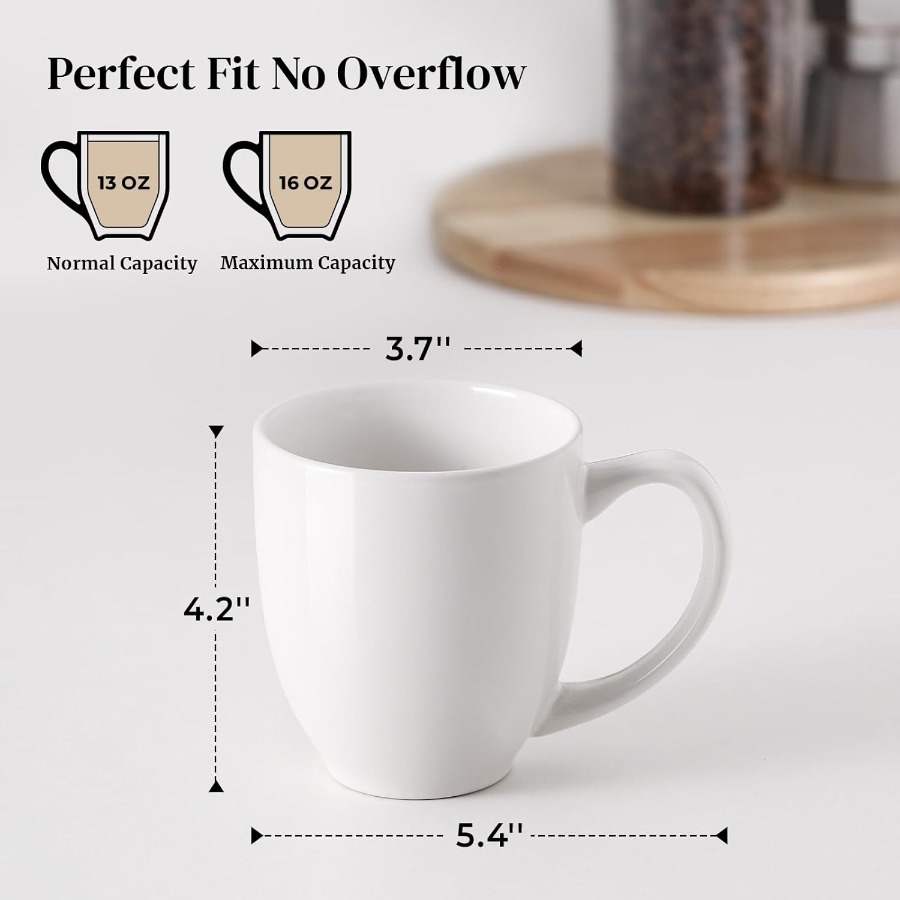 White Ceramic Coffee Mugs Set  - огляд і ціна Coffee Tea Latte
