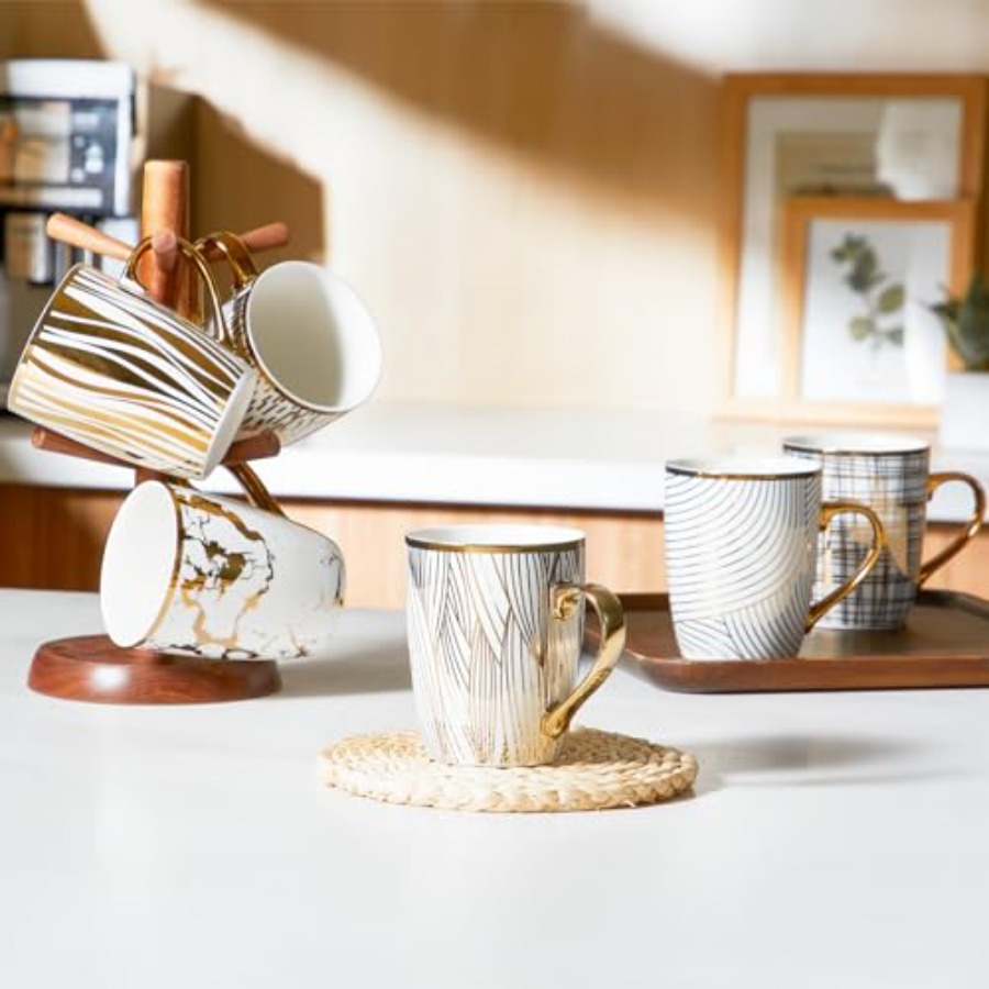 Coffee Mugs 18oz - Gold-Plated - огляд і ціна Coffee Tea Latte